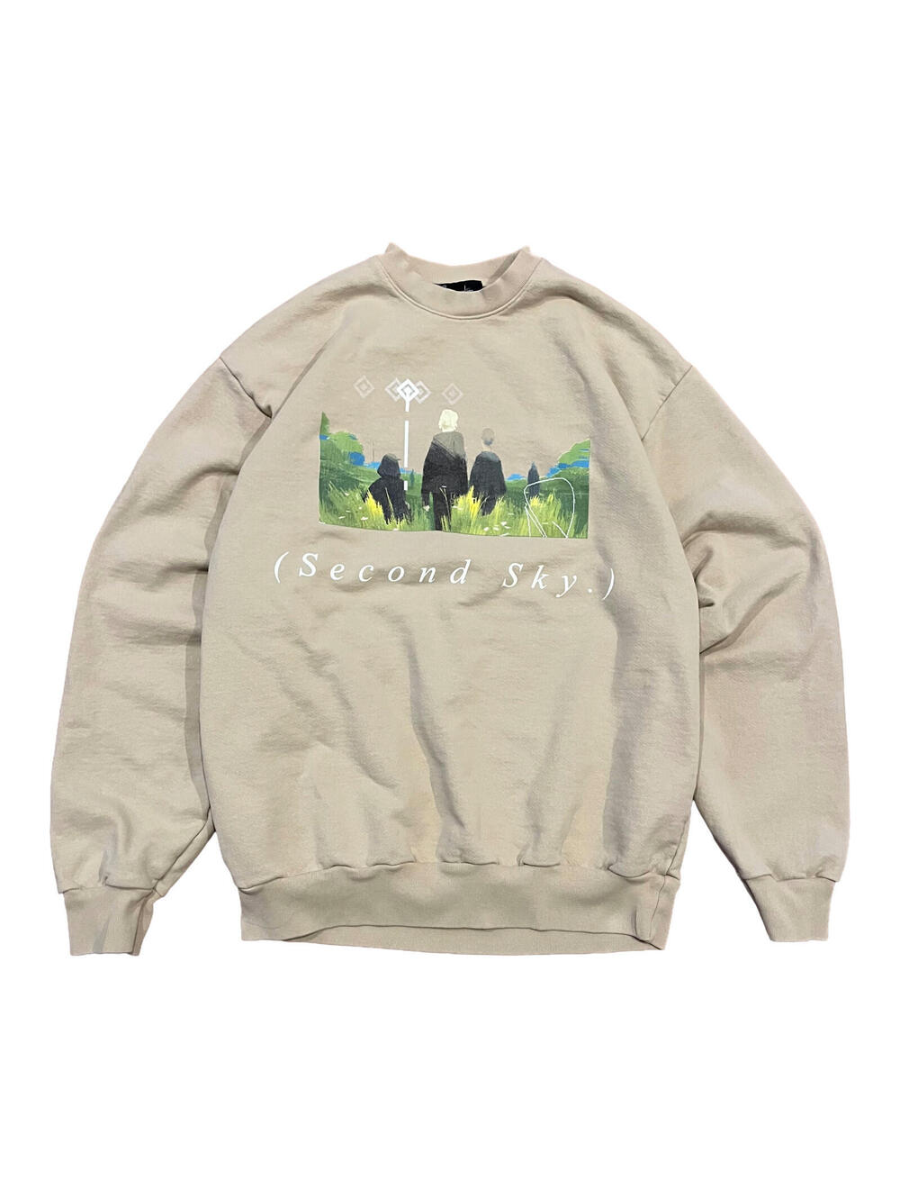 Porter Robinson Second Sky Sweatshirt Mens Medium Beige Music Festival Pullover